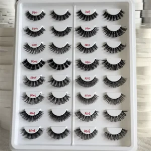 Handmade Eyelashes Natural Beauty Lashes Makeup Faux Mink Eyelashes D Curl Strip Lashes Russian Strip Eyelashes