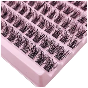 Handmade False Eyelashes NA02 with Plastic Cotton Band Deep Wave Lashes Per Tray for Online Wholesalers