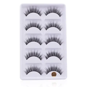 Handmade False Eyelashes Self Adhesive Pre Glued Strip Under Lashes Half Nature Wispy Lash