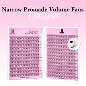 Handmade Fan Eyelashes Extension Premade 8D Pointy Base 1000 Fans 12 Rows Dark Black Korean PBT 5D 7D Middle Stem Custom Logo