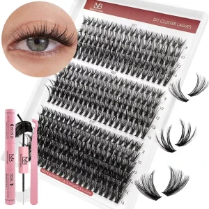 Handmade Fluffy Mink Cluster Lashes Kit Pre-Cut Segment DIY Lash Extension Private Label Mixed Length Fur Material