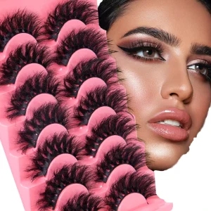 Handmade Fluffy Mink Eyelash Strips Custom Packaging Private Label Full Strip False Lashes with Mix Lengths Available