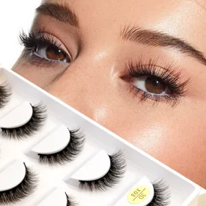 Handmade Fluffy Strip Lashes 3D Wispy Faux Mink Eyelash Extensions Full Strip Lashses C Curl Private Label