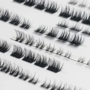 Handmade Full Strip Cruelty Free Natural Soft Eyelashes Weightless Plant Fiber Pre Mapped Cut DIY Cluster Wispy Lash 7 10 Days