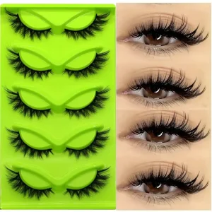 Handmade Full Strip Eyelashes Silk Effect Natural Wispy Clear Band Reusable Cruelty Free Factory Direct