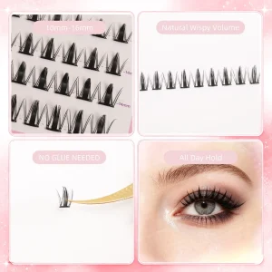 Handmade Glue Free PBT Black Cotton Stalk Band Waterproof Comfortable D Curl 0.07MM