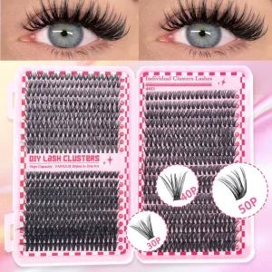 Handmade Individual Mix Curl Natural Faux Mink DIY Lash Clusters Fan Eyelashes Segment Cluster Lashes