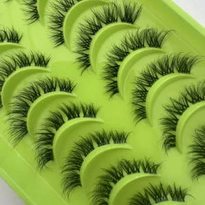 Handmade Invisible clear Band 3D Full Volume Lashes Cruelty Free 8mm Eyelashes
