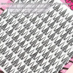 Handmade Large-Capacity Segmented Lazy Eyelash Beginner Manga Style Realistic Fiber False Eyelashes