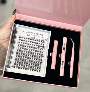 Handmade Lash Clusters False Eyelashes Set DIY Cluster Lashes Natural Long Thick Criss Cross Synthetic Hair Custom Logo for