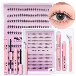 Handmade Lower Lash Clusters Pre Glued Synthetic Hair Fiber Lashes 10 Rows Soft Lightweight Natural Eye Brightening Volume 6D-8D