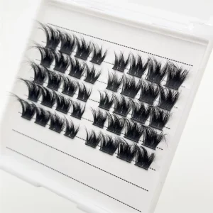 Handmade Luxury Volume Vegan Faux Mink Lash Supre Fine Band Soft Wispy Lightweight Cruelty Free Natural Lash Cluster