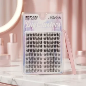 Handmade M Curl Individual Cluster Lashes Ultra Fine Fiber Soft Lightweight Band Waterproof Long Lasting DIY Eyelash Extension