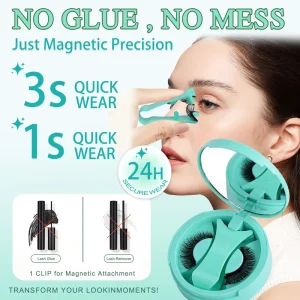 Handmade Magnetic Faux Eyelashes No Glue Quantum Magnetic False Eyelashes 3D Natural Look 0.07MM Thickness