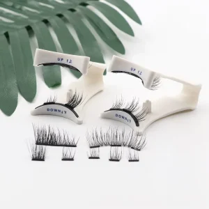 Handmade Magnetic Mink Eyelashes Full Strip False Eyelashes with Plant Fiber Lash Custom Packaging Box Included