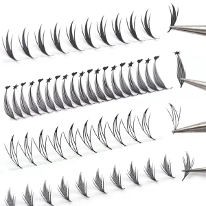 Handmade Manga Feathered Style C D Curl Manga Tower Spire Eyelash Extension 0.05 0.07 Comic Wings Lash Extension Tray