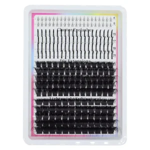 Handmade Manga Spike Lashes Wispy Cluster Eyelashes Bottom Thicker D for Thick Lightweight Waterproof Long Lasting 3D