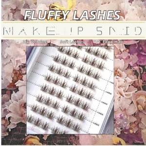 Handmade Mink Eyelash Cluster 3D Design DIY False Eyelashes in Box Available Lengths 7mm 10mm 12mm 15mm with CDCD Curl