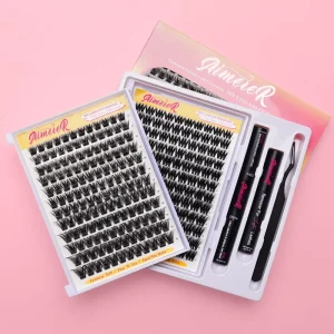 Handmade Natural Clusters DIY Customized 0.03mm Ultra Thin Band Reusable Cluster Eyelash Extension Lash Cluster