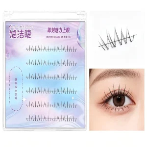 Handmade Natural Fiber False Eyelashes, Long, 6 Rows, Lower Lashes