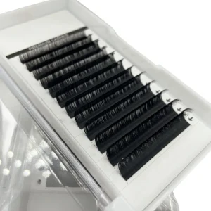 Handmade Natural Long Velvet Volume Faux Mink Eyelash Extension Supplies Lash Tray Mix Length Silk Lash Extensions
