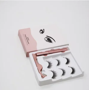 Handmade Natural Magnet False Eyelash Set Customizable Magnetic Lash System with Magnetic Strip Lashes