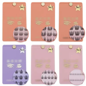 Handmade Natural Style Make up Press on Lashes No Glue Self Adhesive Glue Free Eyelashes Lashes False Eyelash Cluster Lashes