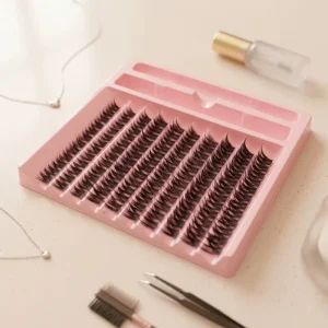 Handmade Natural Wispy Lashes Everyday Lash Clusters Realistic 0.07MM Thickness Soft Fiber Individual Lashes Barely Kit