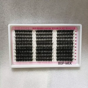 Handmade New Design Cluster Lashes Kit Faux Mink 12 Rows