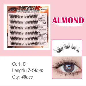 Handmade No Glue Synthetic Hair Cluster Lashes Self Adhesive DIY Individual Eyelash Extension Pre Glued Natural Soft