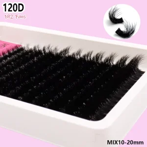 Handmade PBT 12 Rows 240Pcs Mega Volume 10D 20D False Eyelashes CC D DD Curved DIY 60D80D100D120D160D Segmented Eyelash Cluster
