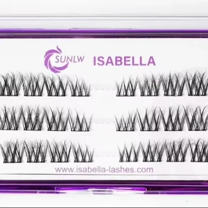 Handmade PBT & Silk DIY Cluster Lashes Segment Individual Private Label Pre Cut 12 Rows 3D Clusters Lash Extensions