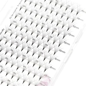 Handmade Plastic 3D 10D Heat Bonded Prefabricated Eyelash Discs & Short Long Rods Pre Made Fans