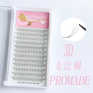 Handmade Pointy Base 120-Fan 0.12 Thickness 12mm Lash Cluster Tray, Synthetic Silk Eyelashes