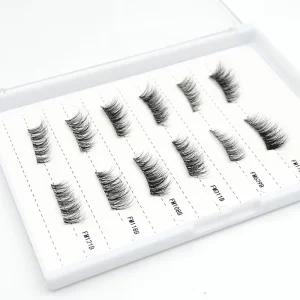 Handmade Pre Glued Lashes Strips Waterproof Reusable Half Lash Self Adhesive Clear Band