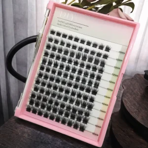 Handmade Pre-Made Eyelash Extensions Heat-Bonded Narrow Pointy Base Long Short Eyelashes