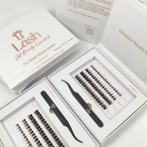 Handmade Pre cut Wispy No Glue Need Press on Lashes Preglued Bond Lash Clusters Kit Custom Logo Package Self Adhesive Eyelashes