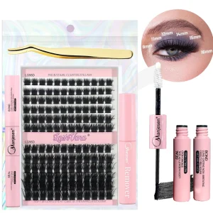 Handmade Premade Volume Fans Cluster Lashes Clear Band Lash Bond and Seal Synthetic Hair Diy Eyelash Extensions