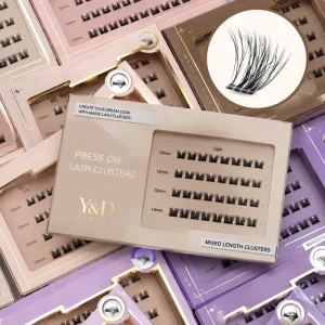 Handmade Press DIY Knot Free Mink Silk Seconds Only No Glue No Mess Reusable 12 Rows 3D Look Self Adhesive Lashes