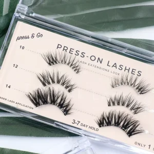 Handmade Press on Mink Plant Fiber Products Pre Bond Self Adhesive Fluffy Full Strip Pre Glued Lashes No Glue