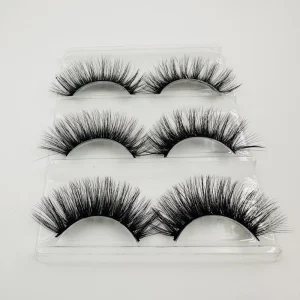 Handmade Radiant Brand Pairs Super Soft Synthetic Hair 2 Rows Customizable Packaging Logo 3D Full Strip Eyelashes