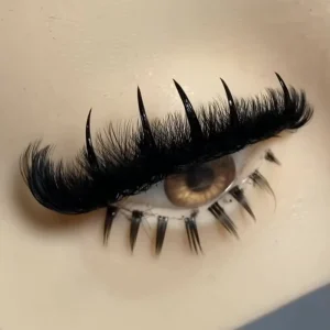 Handmade Real Mink Eyelashes Private Label Natural Lash Strips Lashes with Spikes Which Look Like Eyelash Extensions