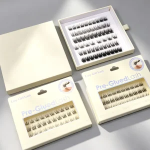 Handmade Reusable 3D Segment Cluster Lashes Kit Press On Waterproof Box No Glue Cruelty Free Super Thin CPSR Custom