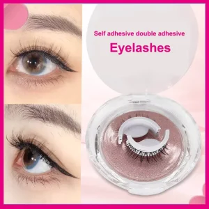 Handmade Reusable Self Adhesive Magnetic False Eyelashes Black Cotton Stalk Eyelashes