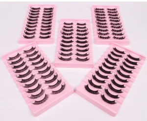 Handmade Segmented DIY Synthetic Hair False Eyelashes Natural Volume Strips 10 Pair 8 18MM Length