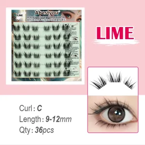 Handmade Self Adhesive Faux Mink Eyelashes No Glue Needed Pre Glued Cluster Lashes D for Soft Natural Press On 6 14mm