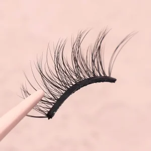 Handmade Self Adhesive Press on Full Strip Half Band Mink Eyelashes No Glue Pre Glued Lash Thick Fiber Style Vendor’s