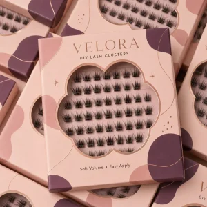 Handmade Self Adhesive Segment Lash Clusters Plant Fiber Pre Glued No Glue Needed Invisible Clear Band Eyelashes