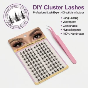 Handmade Self Stick Reusable Wispy False Eyelashes Comfortable Invisible Band for Enhancing Eye Makeup