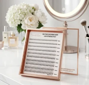 Handmade Semi Manual CC Customized Volume Curling Eyelash False Eyelashes 0.07mm Natural Style Synthetic Hair